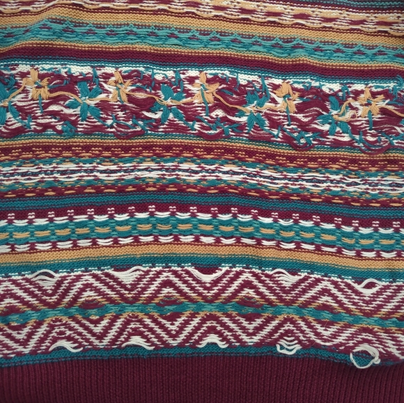 NWOT 90s Petite Fair Isle Cardigan Women’s Small, Cotton, Cabincore, Holiday - Picture 8 of 11